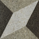 169018 Decoro Rombo bianco/grigio/nero