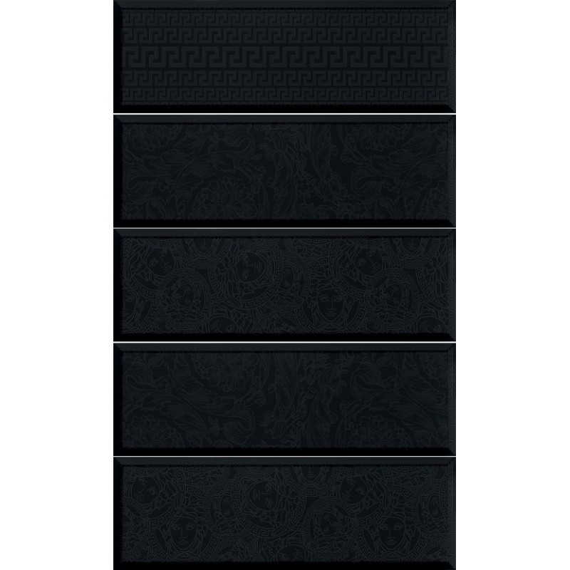 Фон микс 20x60 см, цвет: белый, черный, бежевый