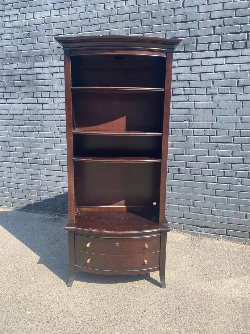 Книжный шкаф, Curved Front Bookcase, цвет Dark espresso 97x48x209 см