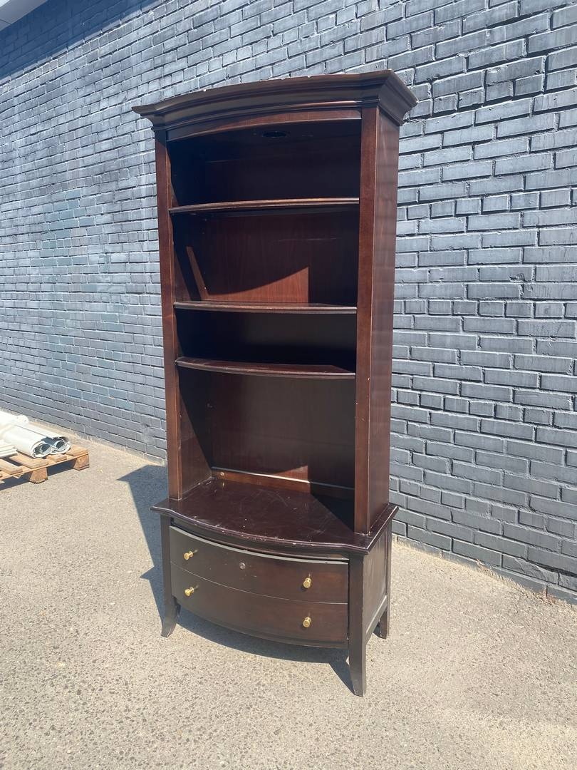 Книжный шкаф, Curved Front Bookcase, цвет Dark espresso 97x48x209 см