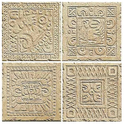 Декор Ацтека Песочный 16,3х16,3 см