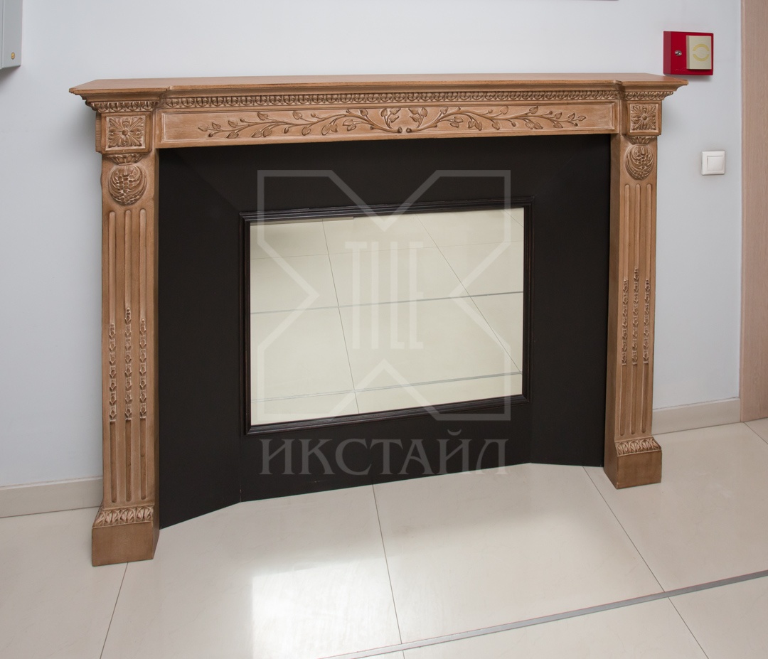 Камин 155х23хН126 с зеркалом, отделка Cтандарт G067