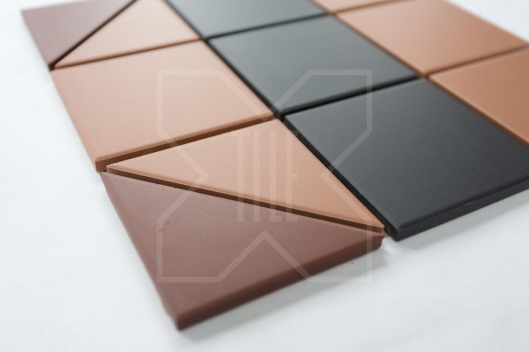 Мозаика керамическая сетка 30х30 см цвет: 04 карамель, 14 черный, 20 кирпичный