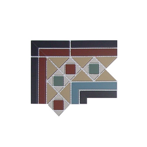 Угол к бордюру 19х26 см, цвет: 03 желто-бежевый, 11 голубой, 14 черный, 16 белый, 18 темно-зеленый, 20 кирпичный