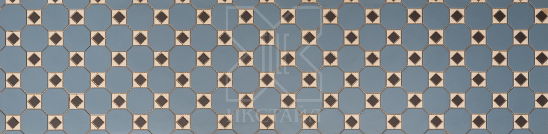 Мозаика керамическая сетка 30,7х30,7 см, цвет: черный, синий, серый