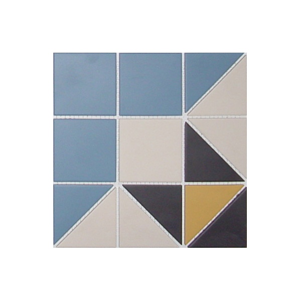 Мозаика керамическая сетка 30х30 см цвета: 11 голубой, 14 черный, 16 белый, 21 охра