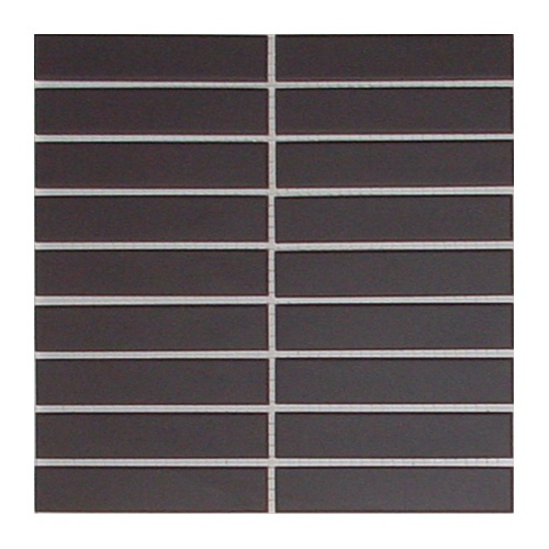 Мозаика керамическая 29х146 мм сетка 30х29,8 см цвет: черный 14