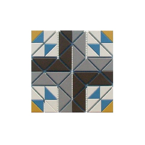 Мозаика керамическая сетка 29,8х29,8 см цвет: 06 светло-серый, 11 голубой, 16 белый, 21 охра, 29 коричненвый