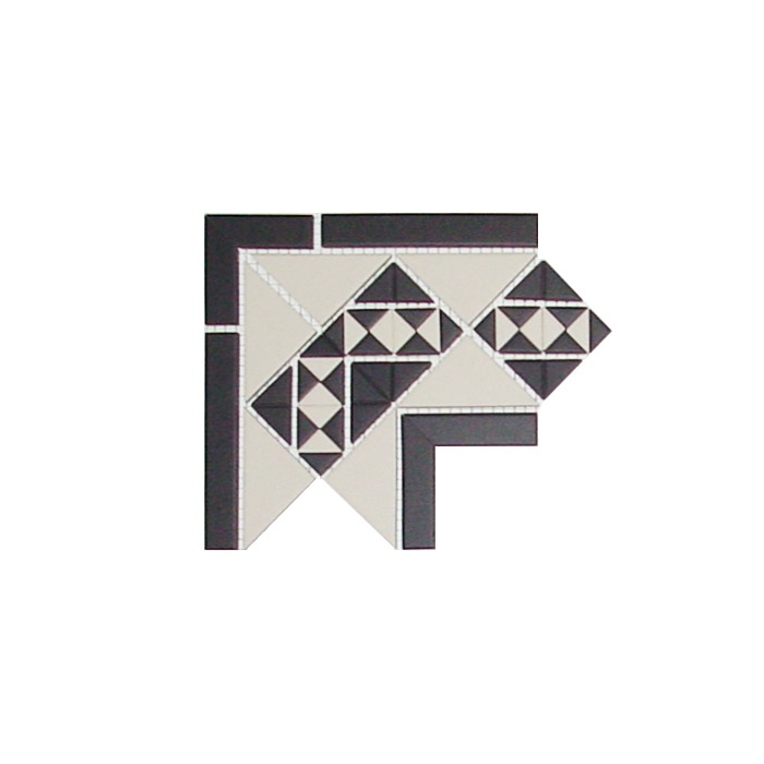 Угол к бордюру 14,8х21,5 см цвета: 14 чёрный, 16 белый