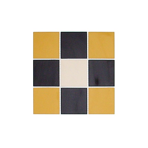 Мозаика керамическая сетка 30х30 см цвет: 14 черный, 16 белый, 21 охра