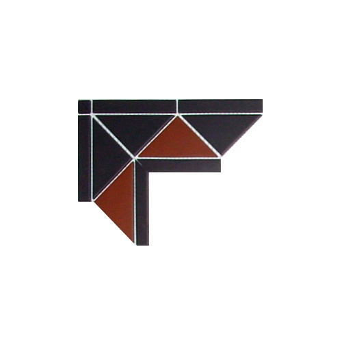 Угол к бордюру 16,7x30,4x12 см  цвет: 14 черный, 20 кирпичный