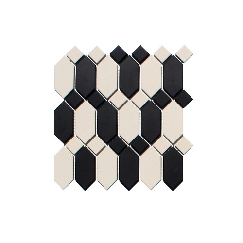 Мозаика керамическая сетка 28,4х29,6 см, цвет: 14 чёрный, 16 белый