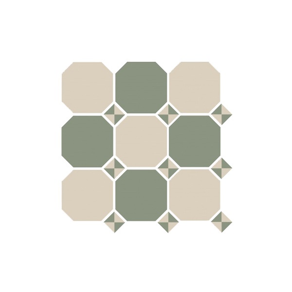 Мозаика керамическая сетка 30x30 см цвет: 16 белый, 28 светло-зелёный