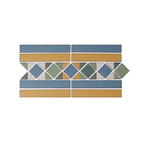 Бордюр 14,5х28 см цвет: 11 голубой, 16 белый, 18 темно-зеленый, 21 охра, 28 светло-зеленый