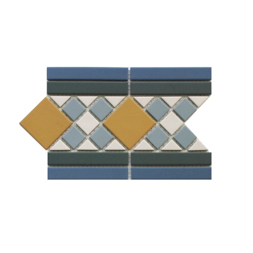 Бордюр 28,1x19,4 см цвет: 11 голубой, 16 белый, 18 темно-зеленый, 21- охра, 27 светло-голубой