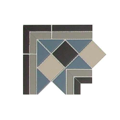 Угол к бордюру 24х24 см, цвет: 07 светло-серый, 11 голубой, 14 черный, 16 белый