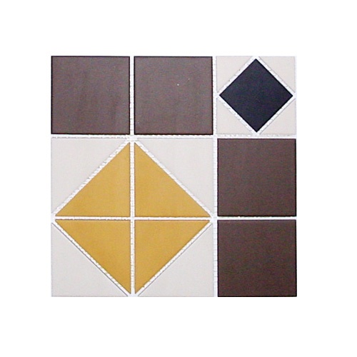 Мозаика керамическая сетка 30х30 см, цвет: 14 черный, 16 белый, 21 охра, 29 коричневый