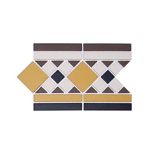 Бордюр 19,2х28 см цвет: 14 черный, 16 белый, 21 охра, 29 коричневый